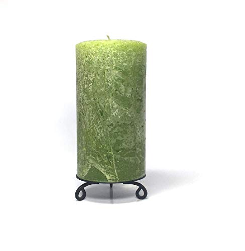 Pear Green Rustic Unscented Pillar Candle - Choose Size - Handmade