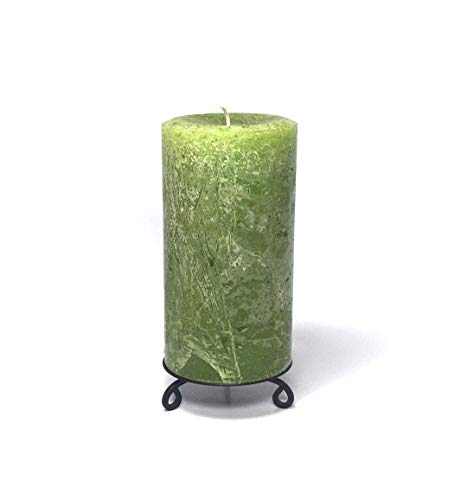 Pear Green Rustic Unscented Pillar Candle - Choose Size - Handmade