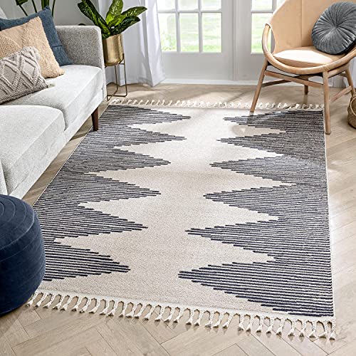 Well Woven Zella Ivory Tribal Diamond Medallion Area Rug (7'10" x 10'6")