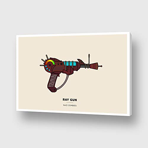 Ray Gun Illustration Poster; Gaming Poster, Unframed, Gaming Decor, Gifts under $15