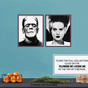 Frankenstein, Bride Poster Set - Gift for Vintage Hollywood Horror Monster Movie, Goth, Gothic Fan, Men, Teens, Kids Bedroom - 8x10 Funny Photo Photograph Wall Art Decor, Room Decorations Pictures