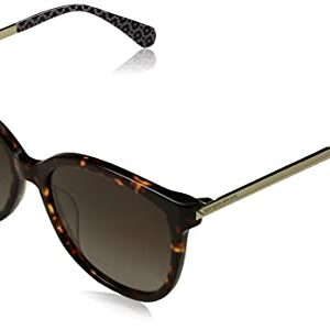 Kate Spade New York Women's Britton/G/S Square Sunglasses, Dark Havana/Brown Gradient, 55mm, 17mm