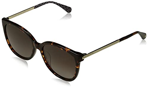 Kate Spade New York Women's Britton/G/S Square Sunglasses, Dark Havana/Brown Gradient, 55mm, 17mm