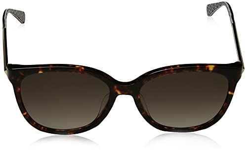 Kate Spade New York Women's Britton/G/S Square Sunglasses, Dark Havana/Brown Gradient, 55mm, 17mm