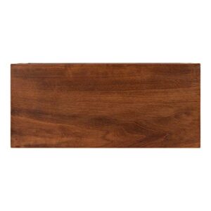 Kate and Laurel Holt Modern Floating Wall Shelf, 18 x 8, Walnut Brown, Chic Rectangular Floating Wood Shelf for Wall