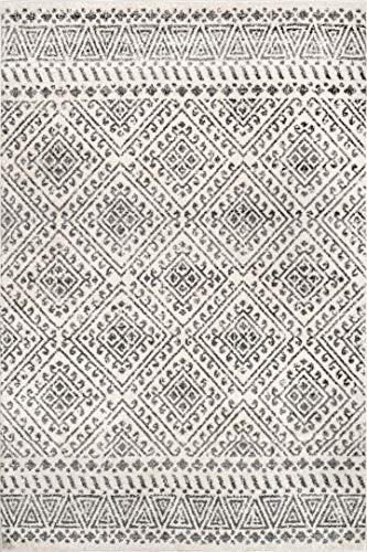 nuLOOM Camila Diamond Trellis Area Rug, 9' x 12', Off-white