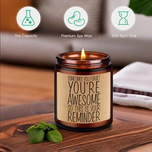 GSPY Scented Candles - Thank You Gifts, Employee Appreciation Gifts, Relaxing Gifts for Women, Men - Funny Congratulations, Birthday, Mothers Day Gifts for Mom, Daughter, Friend, Her, Teacher, Nurse