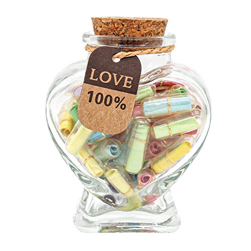 KBFUSHI Capsule Letters Message in a Bottle - Cute Things Gifts for Boyfriend/Girlfriend - Love Letter for Anniversary, Birthday,Valentines Day, Mother's Day Gift (Mixed Color 45pcs)