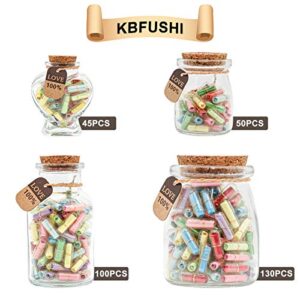 KBFUSHI Capsule Letters Message in a Bottle - Cute Things Gifts for Boyfriend/Girlfriend - Love Letter for Anniversary, Birthday,Valentines Day, Mother's Day Gift (Mixed Color 45pcs)