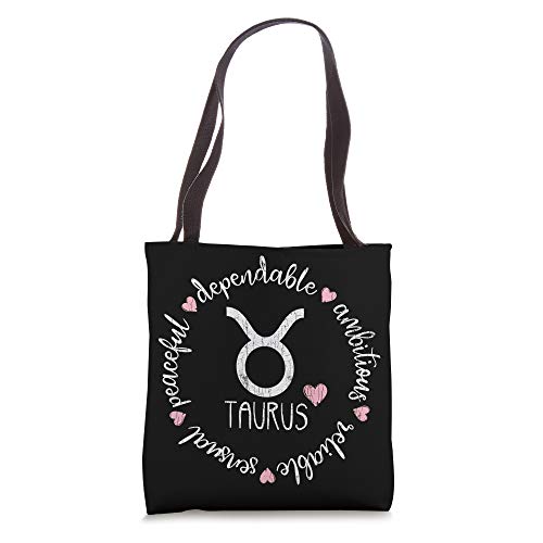 Taurus Description Apparel Men Women Funny Zodiac Sign Gift Tote Bag