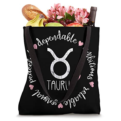 Taurus Description Apparel Men Women Funny Zodiac Sign Gift Tote Bag