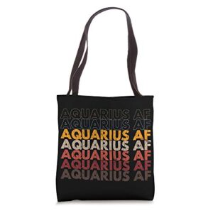 aquarius apparel for men and women funny zodiac sign gift tote bag