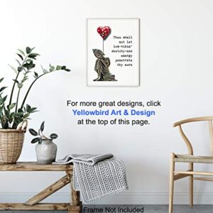 Buddha Statue Wall Art - Zen Decor - Spa Room Decor - Spiritual Gifts for Women - Namaste Wall Decor - Positive Quotes Wall Decor - Encouragement Gifts for Women - Meditation Gifts - Buddhist Decor