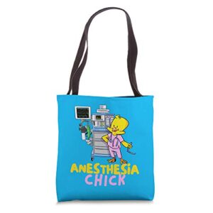 cute anesthesia chick mother’s day anesthesia machine tote bag