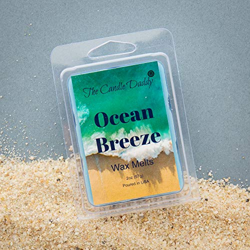 The Candle Daddy Ocean Breeze - 2 oz Wax Melt- 6 Cubes- Refreshing Beach Scent, Gift for Women, Men, BFF, Friend, Wife, Mom, Birthday, Sister, Daughter, Sea Aroma