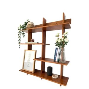 DOITYOURSHELVES Customizable Modular Designer Bookshelf. Floating Shelves or Book Shelves for Living Room or Home Office. Real Hardwood Wall Shelves Bookshelves Premium Hanging Shelf