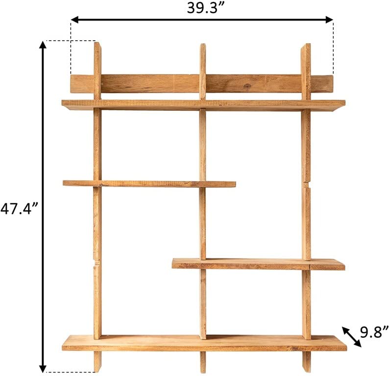 DOITYOURSHELVES Customizable Modular Designer Bookshelf. Floating Shelves or Book Shelves for Living Room or Home Office. Real Hardwood Wall Shelves Bookshelves Premium Hanging Shelf