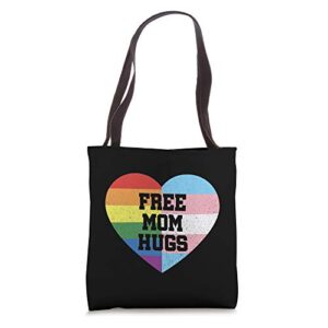 free mom hugs gay pride transgender rainbow flag tote bag