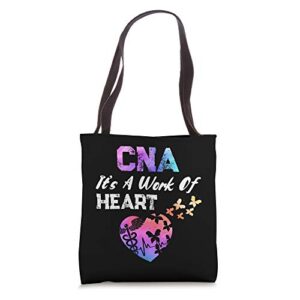 cna it’s a work of heart nurse – certified nurses assistant tote bag