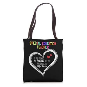 cool special education teacher sped shirt special ed tote bag
