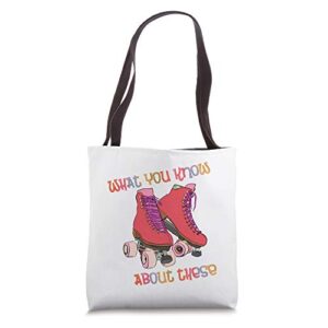 80s roller skates – roller skating – disco skates – vintage tote bag