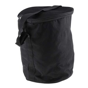 menolana waterproof tote bag golf balls tennis storage holder handbag bucket, black, as described