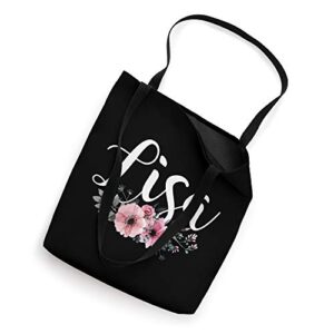 Lisa Name Personalized Floral Pink Black Women Girls Gift Tote Bag