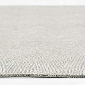 Momeni Charles Wool Hand Tufted Contemporary Indoor Area Rug, Grey, 2'3" X 8' Runner