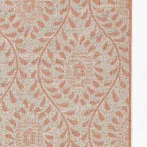 Momeni Riviera Transitional Indoor/Outdoor Area Rug, Coral, 5'3" X 7'