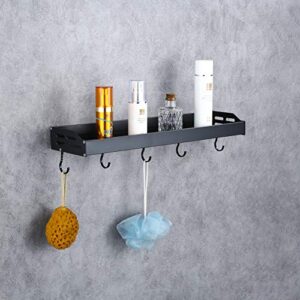Rebertry Floating Shelves Wall Mounted Bathroom, and Bedroom, Decorative Storage Shelf with Removable Towel Holder