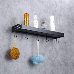 Rebertry Floating Shelves Wall Mounted Bathroom, and Bedroom, Decorative Storage Shelf with Removable Towel Holder