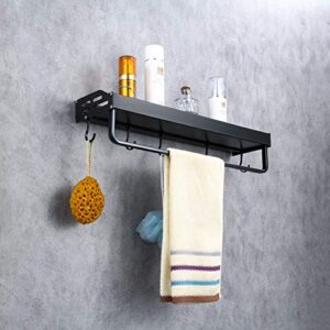 Rebertry Floating Shelves Wall Mounted Bathroom, and Bedroom, Decorative Storage Shelf with Removable Towel Holder