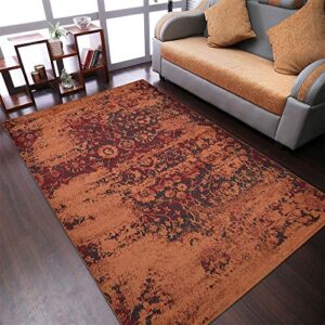 rugsotic carpets machine woven heatset polypropylene 10’x13′ area rug contemporary orange m00034