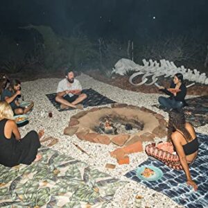 Nomadix Festival Blanket - Perfect for Picnics, Camping, & Lawn Seating - Plush Top & Water Resistant Base - Made with Post Consumer Recycled Materials - Palms Night - 60x70