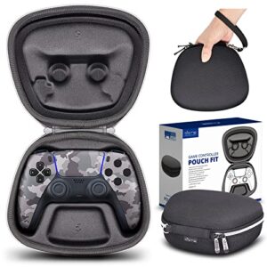 sisma travel case compatible with ps5 dualsense wireless controller, playstation 5 controller holder home safekeeping protective cover storage case black carrying bag