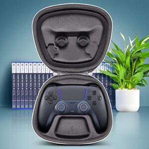 sisma Travel Case Compatible with PS5 DualSense Wireless Controller, PlayStation 5 Controller Holder Home Safekeeping Protective Cover Storage Case Black Carrying Bag