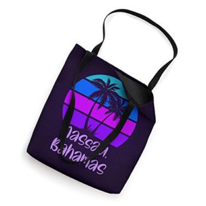 NASSAU BAHAMAS Beach Vacation Trip Retro Sunset Summer Vibes Tote Bag