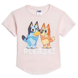 Bluey Bingo Mom Toddler Girls 3 Pack Short Sleeve T-Shirt Blue/Pink/Yellow 3T