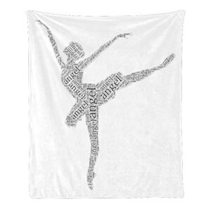 custom blanket with name text,personalized beautiful dancer super soft fleece throw blanket for couch sofa bed (50 x 60 inches)