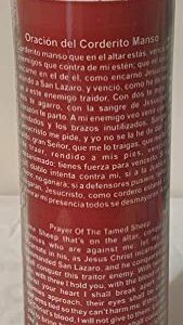 Veladoras Misticas Corderito Manso (Tame Sheep) 7-Day Unscented Red Candle in Glass