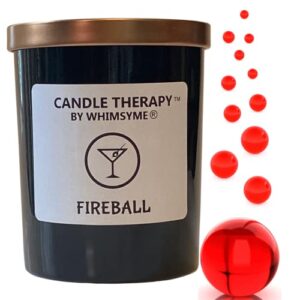 Fireball Candle - Red Hot Cinnamon Whiskey Candle - Fireball Whiskey Gifts - Mens Candles for Home - Cinnamon Whiskey Fireball - Whiskey Candle - Bourbon Candle - Cool Candle - In My Kitchen Handmade