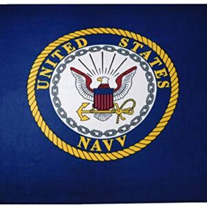 USN United States Navy Emblem 50x60 Inch 50"x60" Throw Blanket Super Soft Plush Fleece