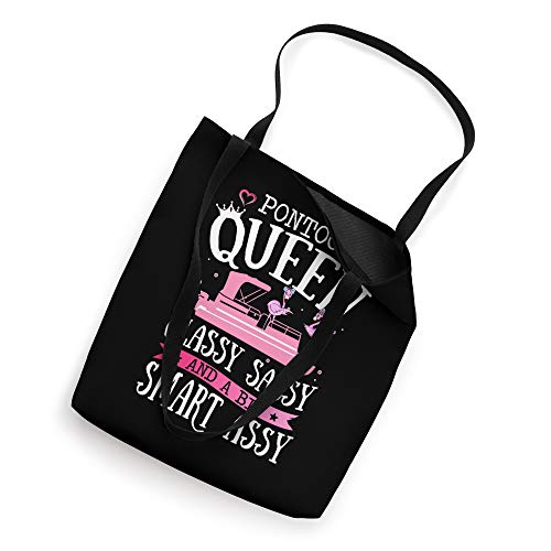 PONTOON QUEEN CLASSY SASSY and a bit Smart ASSY-Pontoon Boat Tote Bag