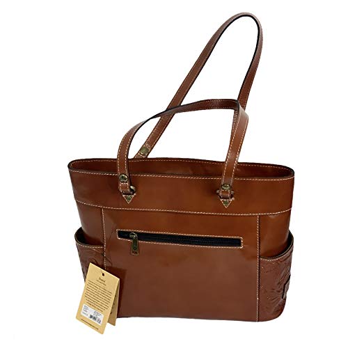 Patricia Nash Leather Bolsena Top Zip Tote