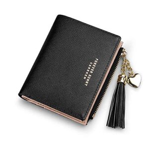 Yafanqi Small Wallets for Women Slim Coin Purse Zipper ID Card Holder Compact Cute Clutch Purses for Girls