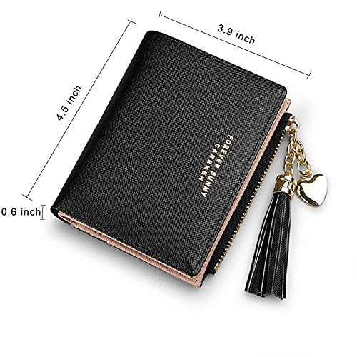 Yafanqi Small Wallets for Women Slim Coin Purse Zipper ID Card Holder Compact Cute Clutch Purses for Girls