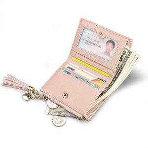 Yafanqi Small Wallets for Women Slim Coin Purse Zipper ID Card Holder Compact Cute Clutch Purses for Girls