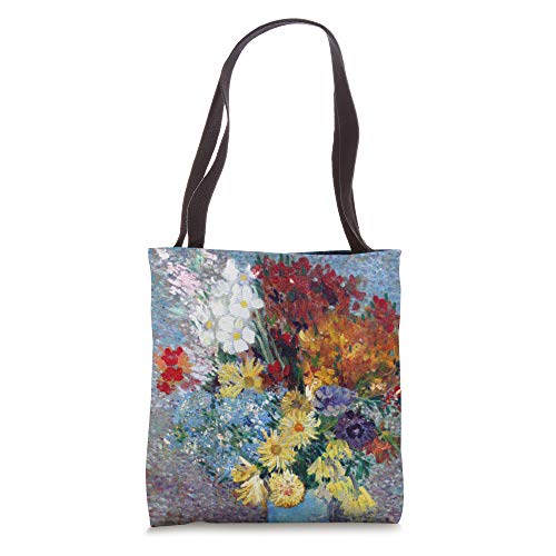 Vincent van Gogh | Flowers in a Blue Vase Tote Bag