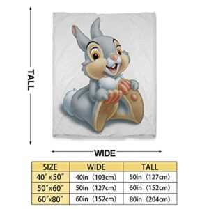 GACOZ-Bambi's Thumper Holding-The Flannel Blanket Soft Warm Lightweight Cozy Bed Blanket Couch Sofa Throw Blanket 80×60inch