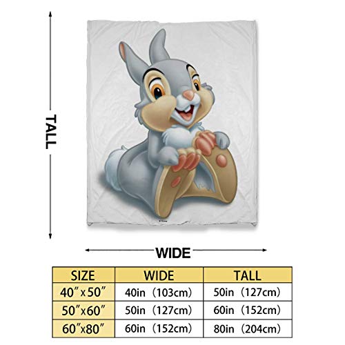 GACOZ-Bambi's Thumper Holding-The Flannel Blanket Soft Warm Lightweight Cozy Bed Blanket Couch Sofa Throw Blanket 80×60inch